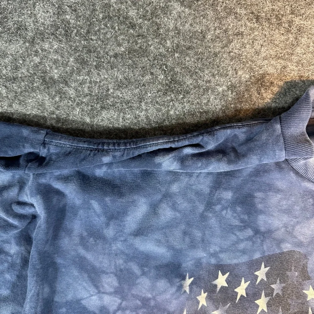 The Mountain Vintage Leather Tag Eagle American Flag T Shirt Tie Dye Mens‎ XL